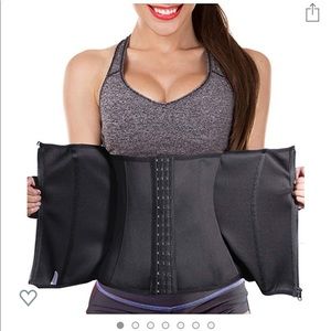 Waist trainer corset zipper hook shape wear